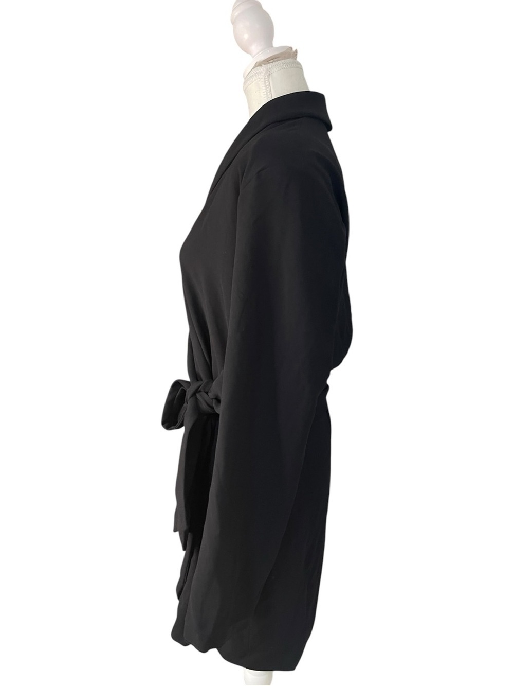 Zara Wrap Front Pareo Blazer Midi Dress Black - Picture 4 of 16